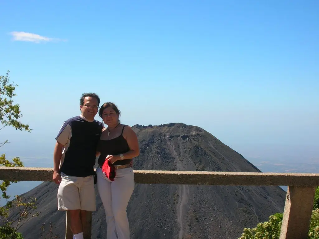 Couple on Izalco Vocano