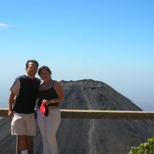 Couple on Izalco Vocano